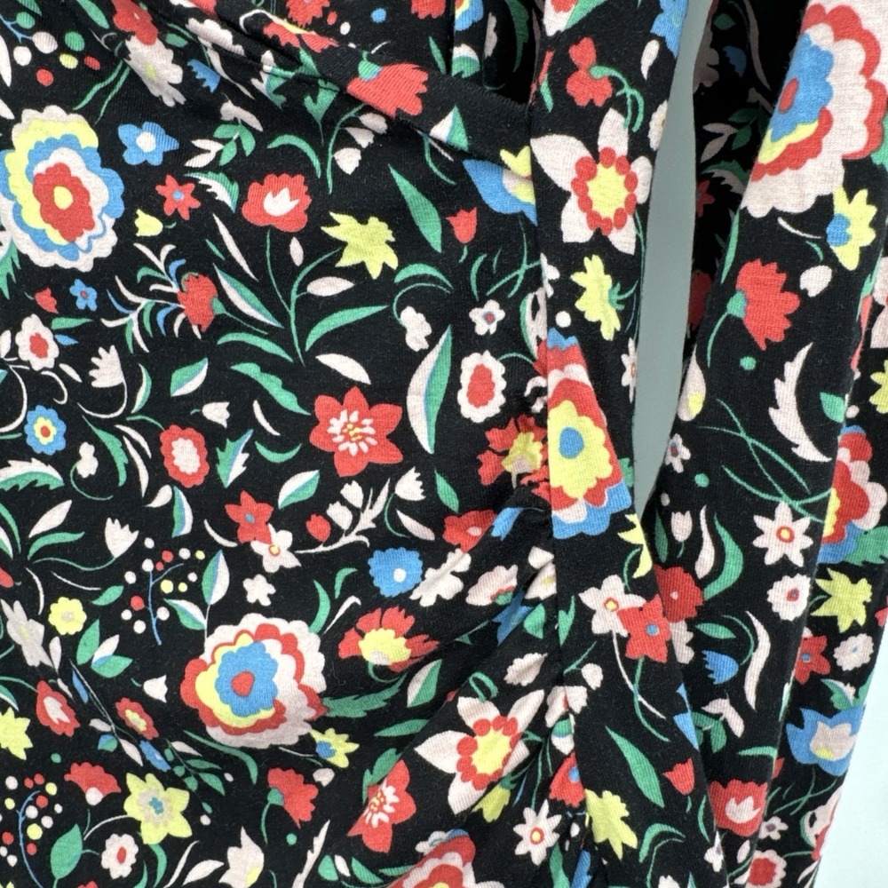 Boden‎ Women's US 10 Floral Crossover L/S Garden Boho Shirt Stretchy Comfort - Picture 5 of 11